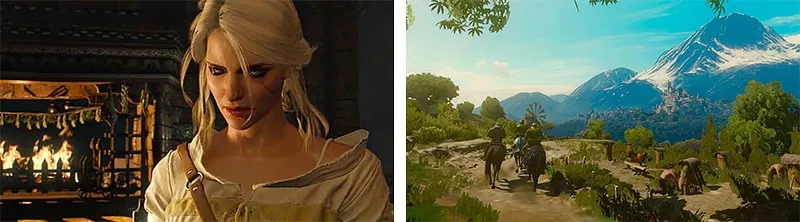 『ウィッチャー3 ワイルドハント コンプリートエディション』の画像。シリの顔のアップとゲームの風景シーンが並んでいる。