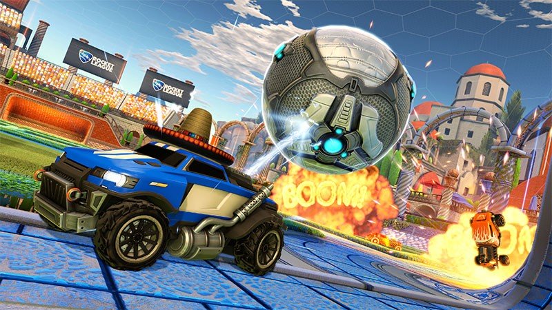 「Rocket League®」当然相手もボール目掛けて突進してくるので、そこには予想できないアクションが生まれるのだ。