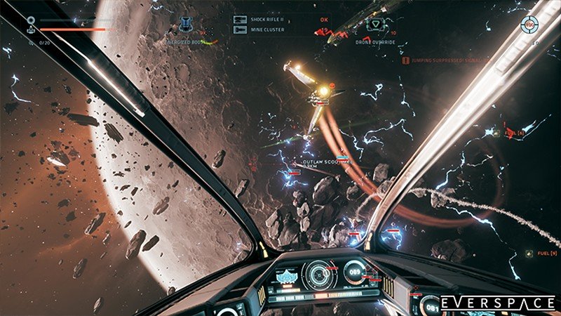 視点切り替えと日本語インターフェースに対応するEVERSPACE™ (エバースペース)