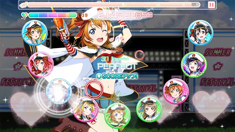 楽しさ満点の『ラブライブ！スクールアイドルフェスティバル』リズムゲームパート