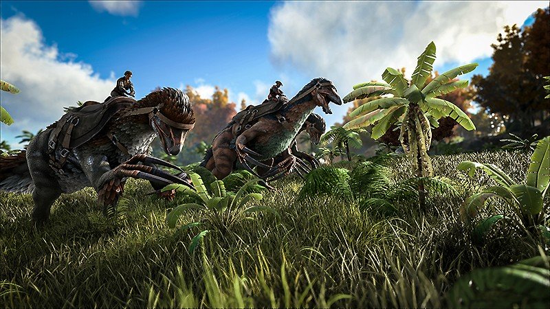 恐竜に乗って移動できる『ARK: Survival Evolved』