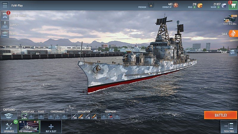 アップグレードもできる『Force of Warships：戦艦ゲーム』